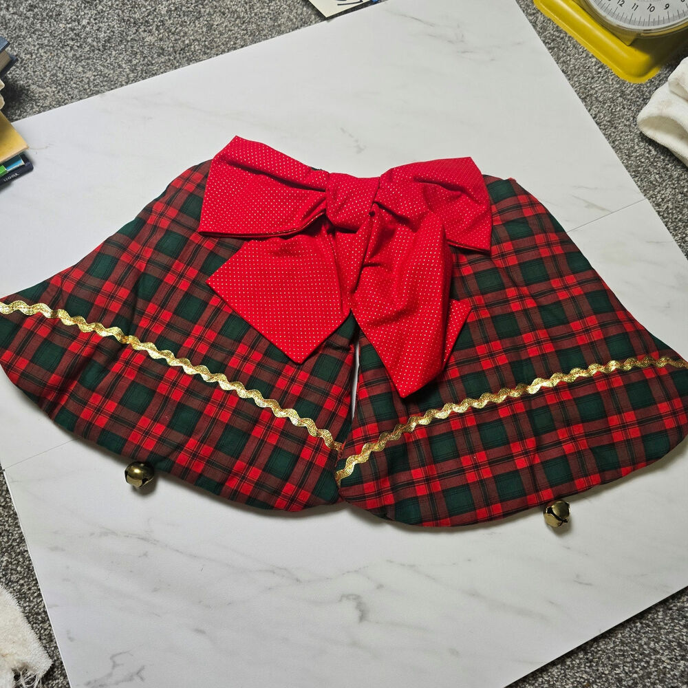 Vintage Jingle Bell Fabric Wall Decoration Handmade with Bells Cottagecore